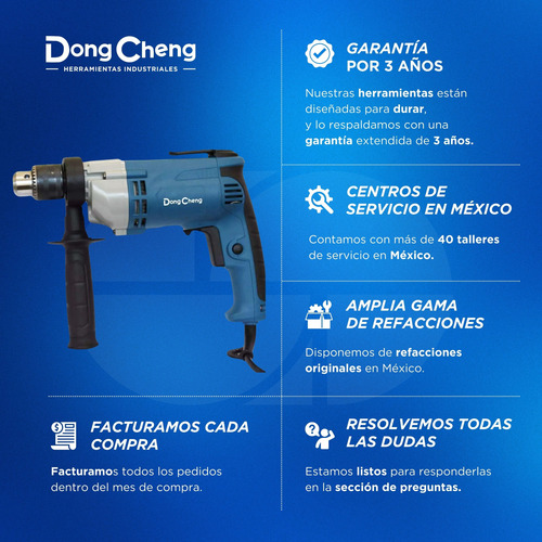 Taladro Industrial 1/2´ 710w Velocidad Variable Dongcheng Multicolor