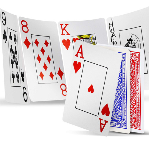 Cartas De Juego 2 Barajas Impermeables Póquer 6.35 X 8.89 Cm