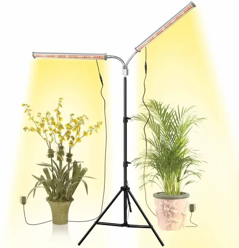 Aceple Led Grow Light Dos Cabezas Cuello De Cisne 60w L mpar