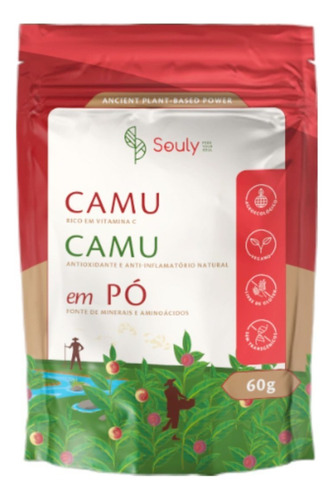 Camu Camu Em Pó, Souly, Antioxidante E Anti-inflamatorio 60g Sabor Camu Camu