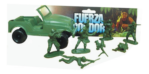 Set Pack De Soldaditos + Jeep Soldados De Elite Juguete