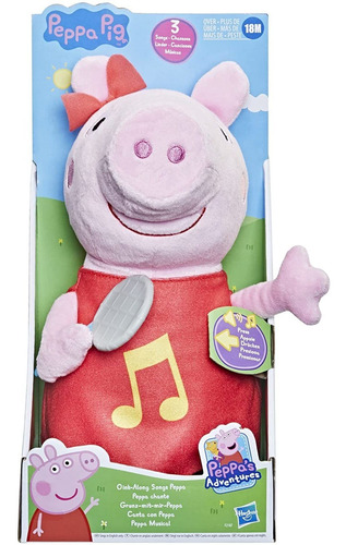 Imagen 2 de 5 de Peppa Pig - Peluche Musical - 30 Cm Alto - Hasbro -