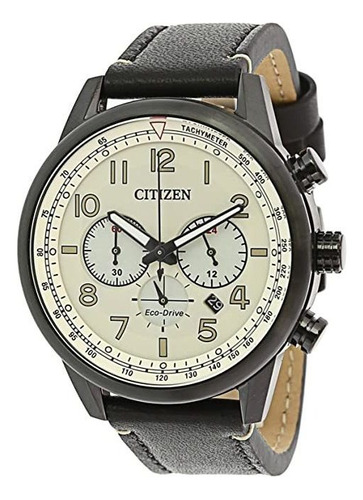 Citizen Eco-drive Ca4425-10x Reloj De Cuero Negro Para