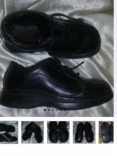 Zapatos Negros Colegio T 29 30 Usados Planta 21cm