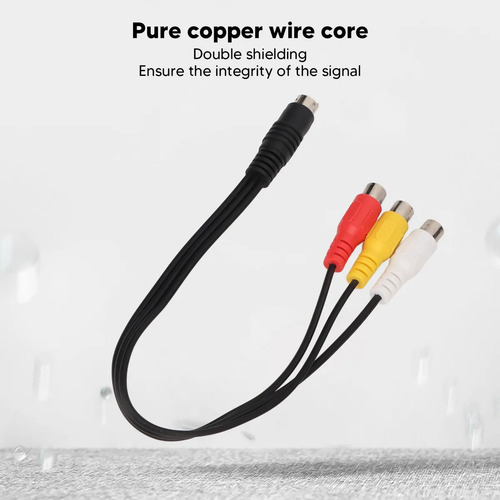 Cable S-video 4 Pines A 3 Rca Hembra Con Doble
