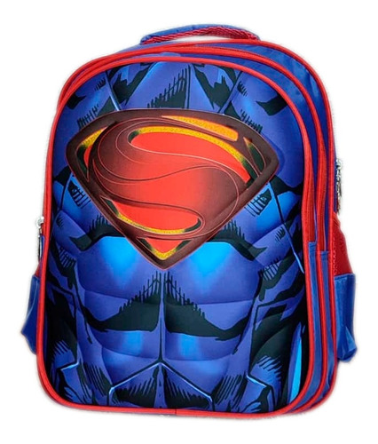 Morral Superman 3d Músculos Maleta Super Héroe