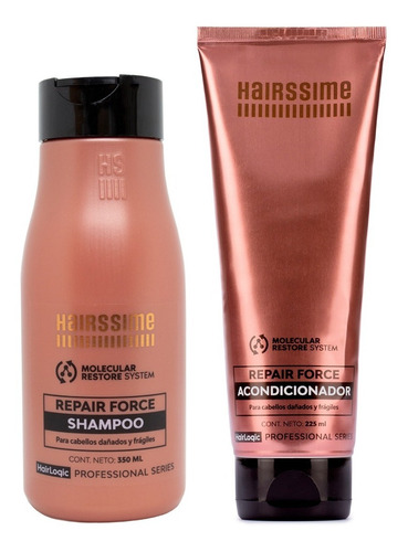 Hairssime Repair Force Kit Shampoo + Acondicionador Chico 3c