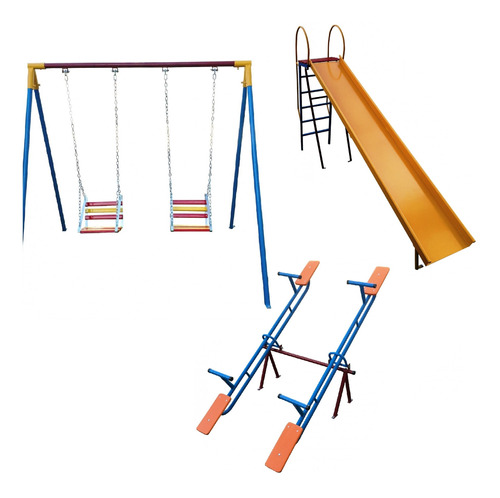 Playground Otimize 3 Em 1 Escorregador Balanço Gangorra 1554