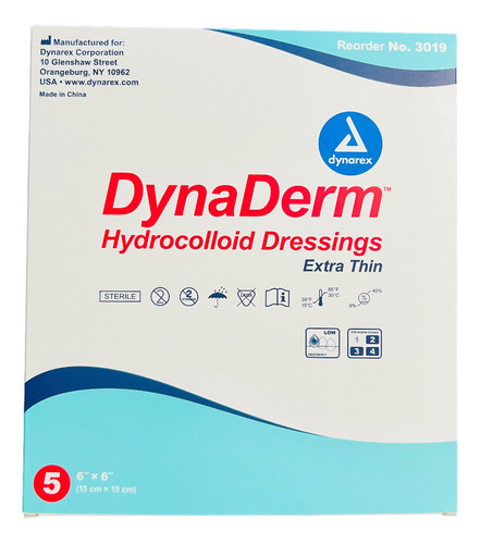 Apósito Hidrocoloide Dynaderm 15x15 Extra Thin 5 Pz, No Cfdi