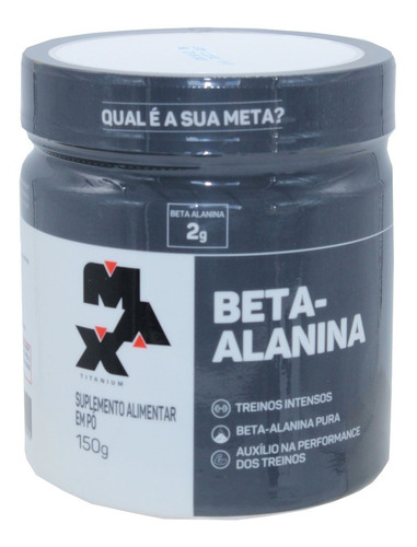 Beta Alanina Aumento Massa Muscular Treino Max Titanium 150g Sabor Natural