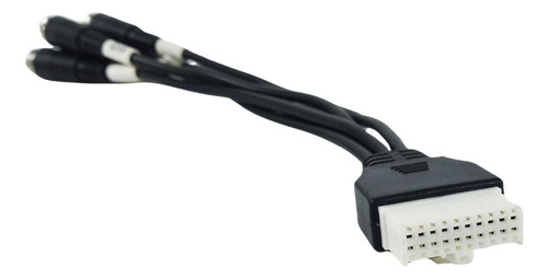 Cabo Para Dvr Câmera Veicular 4 Vias Conector 4 Pinos Macho