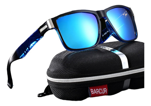 Gafas De Sol Polarizadas Barcur Uv400 Espejado Con Estuche