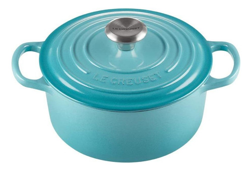 Panela Redonda Signature 22 Cm Azul Caribe Le Creuset Cor Azul-turquesa