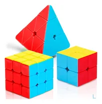 Comprar Cubos Rubik Pack Moyu Ó Qiyi 2x2 + 3x3 + Pyraminx