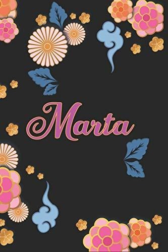 Marta: Diario / Libreta De Notas Cuaderno Con 100 Páginas 6x