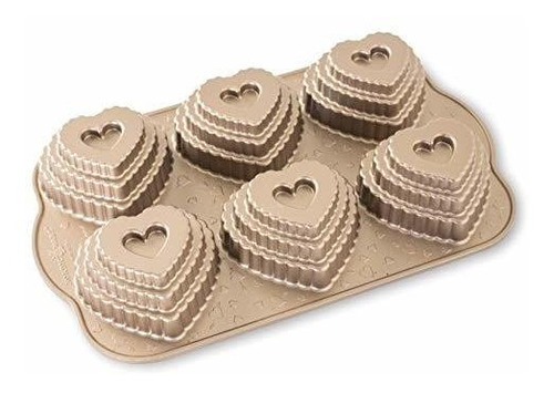 Caramelo Molde Nordic Ware Bundt Corazones De 3 Tazas