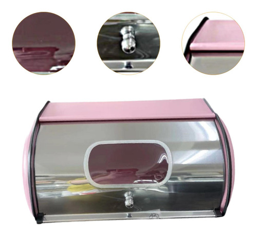 Caja De Pan Con Tapa Enrollable, Rústica, Multiusos Para
