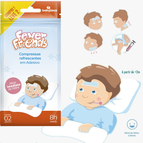 2 Fever Friends - Compressas Infantis 2 Em 1 - Babydeas