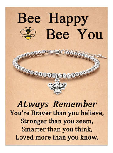 Jogdiam Bee Gifts Pulseras Para Mujeres Niñas, Teen Girls Tr