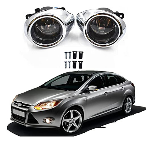 Pair Of Clear Lens Driving Fog Lights Bumper Lamps With...