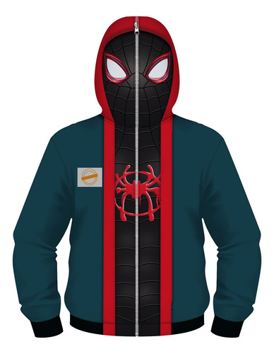 Sudadera Con Máscara 3d Para Niños Spider-man Cosplay