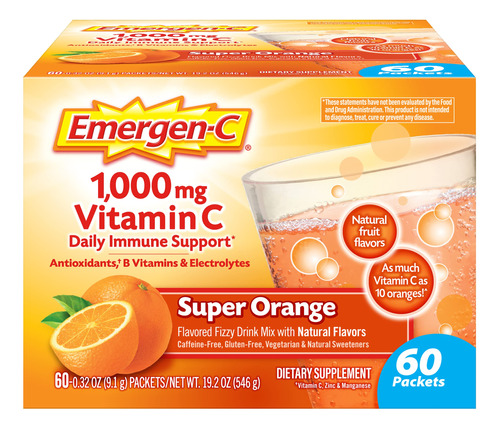 Emergen-c 1000 Mg Vitamina C En Polvo, Con Antioxidantes, Vi