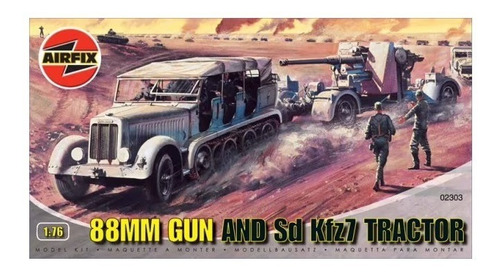 Kit Para Montar 88mm Gun And Sd Kfz7 Tractor - Airfix - 1/76