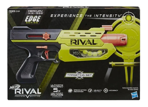 Lançador De Dardos Nerf Rival Mercury Xix-500 C/ Alvo Hasbro