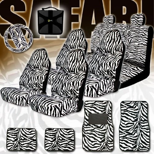 Complete Safari Zebra Cubeta Espalda Alta Van Suv Funda Para