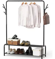 Comprar Rack Perchero Zapatero Para Ropa Abrigos Con Ganchos Multius