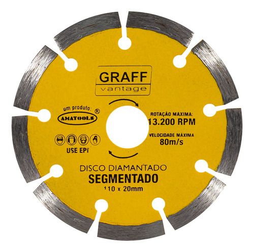 Kit 6 Discos Premium Cortes Alvenaria Madeira E Metal