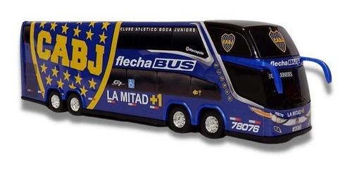 Ônibus Boca Juniors 30cm - Brinquedo Miniatura 4 Eixos 1:43