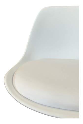Set De 4 Sillas Tipo Banco Giratorios Para Barra Desayunador Estructura de la silla Blanco mate
