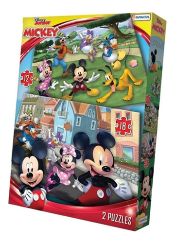 2 Puzzle Mickey Mouse Rompecabeza 18 Y 12 Piezas