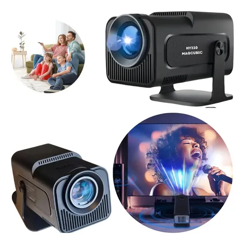 Projetor Mini AL HY320 4K Portátil Wi-Fi LED Android 11 1080p 100...