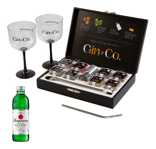 Imagem 1 de 5 de Kit Gin Tonica 8 Especiarias +taças + Canudo Gin&tonic 275ml
