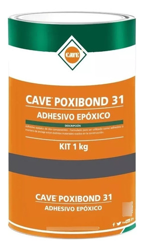 Cave Poxibond 31 - Adhesivo Epóxico Tixotrópico, 1 Kg