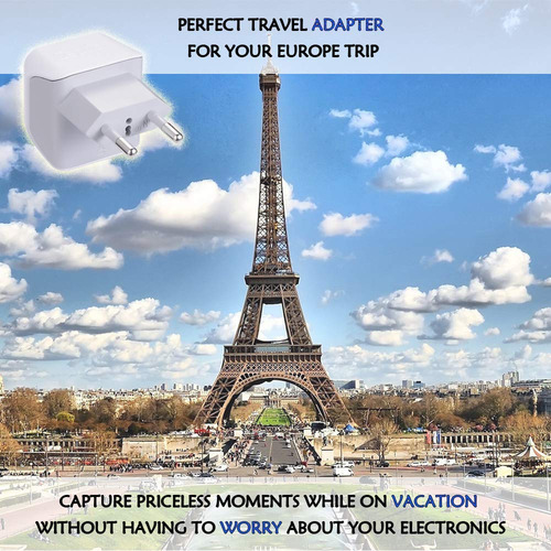 Adaptador De Viaje: Enchufe Ceptics, Tipo C, Europa, Turquía