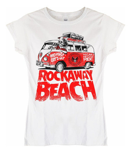Polera Mujer Ramones Rockaway Beach Punk Abominatron