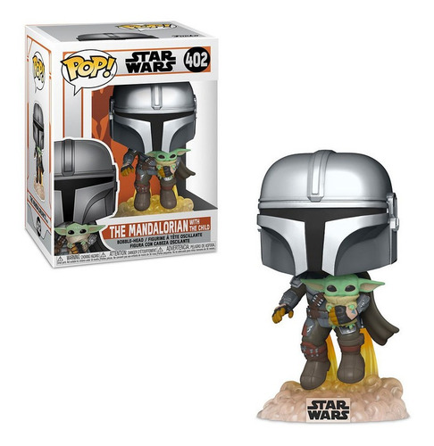 Funko Pop! Star Wars: The Mandalorian- Mando Flying W/jet