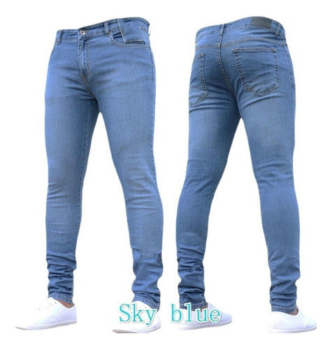 Jeans Pantalones De Mezclilla De Hombre Pitillo