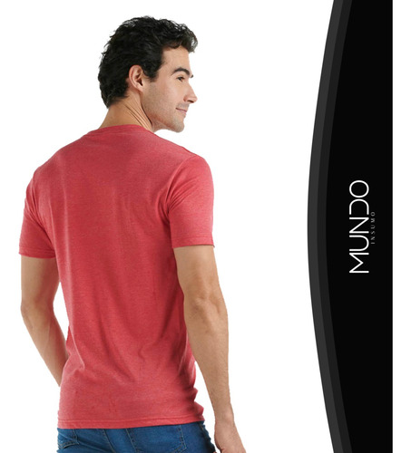 Polera Cuello Redondo Jaspeada Hombre