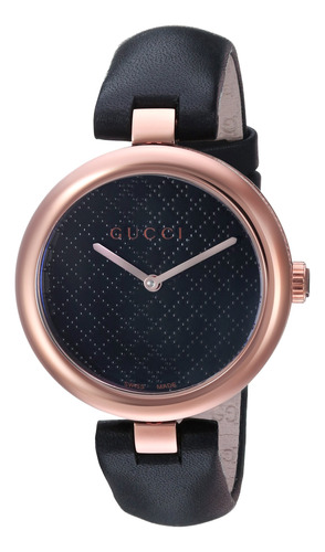 Reloj Analogico De Mujer De Cuarzo Negro Gucci Diamantissima