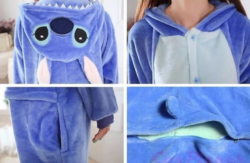 Stitch Azul Pijama Macacão Kigurumi - Pronta Entrega