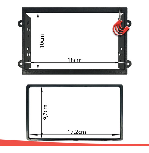 Imagem 6 de 10 de Moldura De Painel 2 Din Multimidia Dvd Mp5 Onix 2020 2021