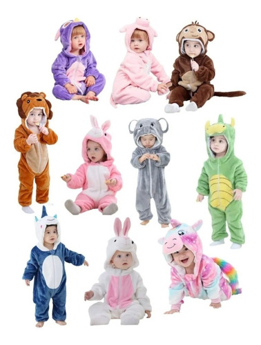 Pijama Y Disfraz Enterito Polar  Bebés Animalitos 