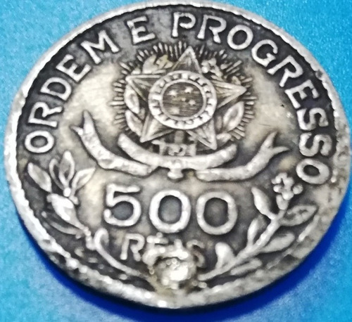 Antigua Moneda De 500 Reales De 1913, Plata. 