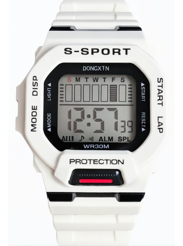 Reloj Deportivo Felix White | Resiste Agua, Digital, Blanco