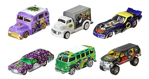 Hot Wheels Pop Culture Cast Batman, Paquete De 6