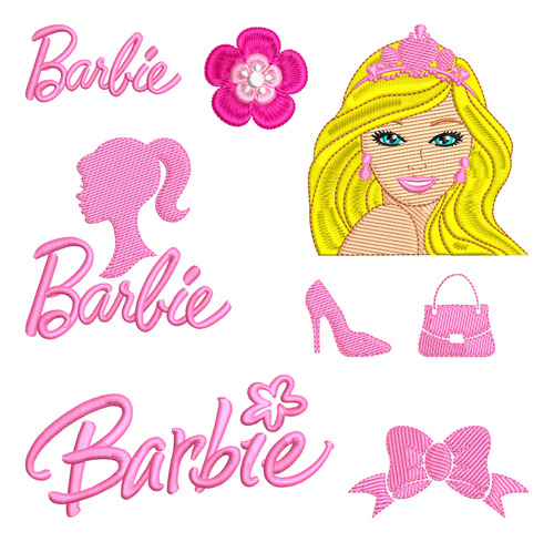 Matrices De Bordado Colección Barbie X 8